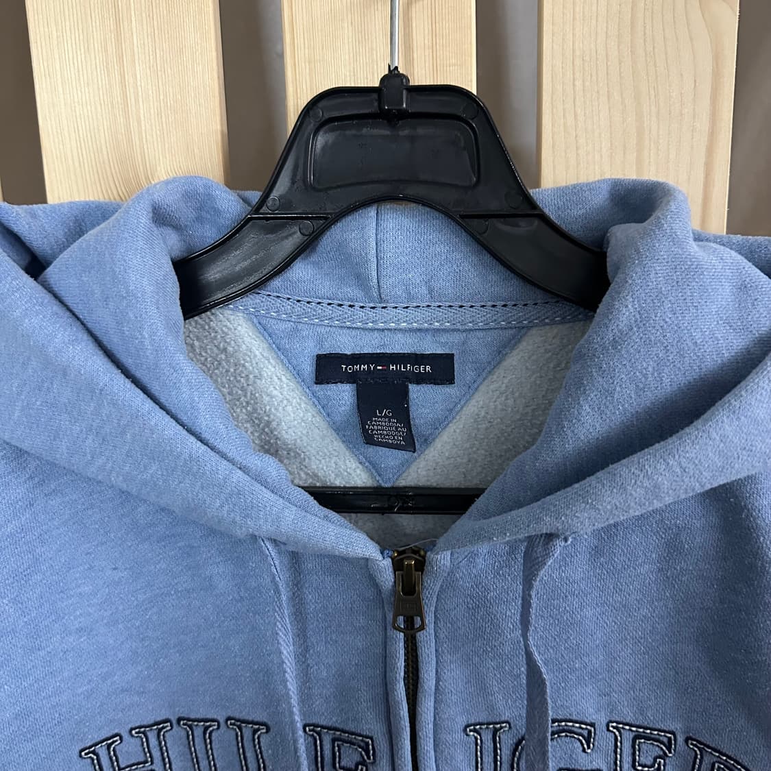 (M) 타미힐피거 스카이블루 후드집업 상품이미지5