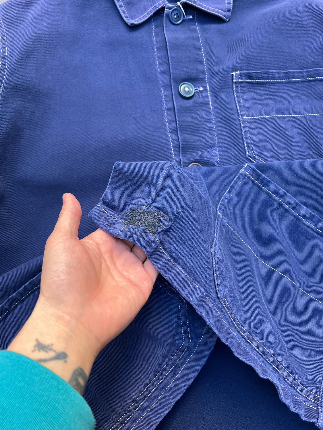 FADED PURPLE NAVY OLD VINTAGE 빈티지프렌치워크자켓 상품이미지6