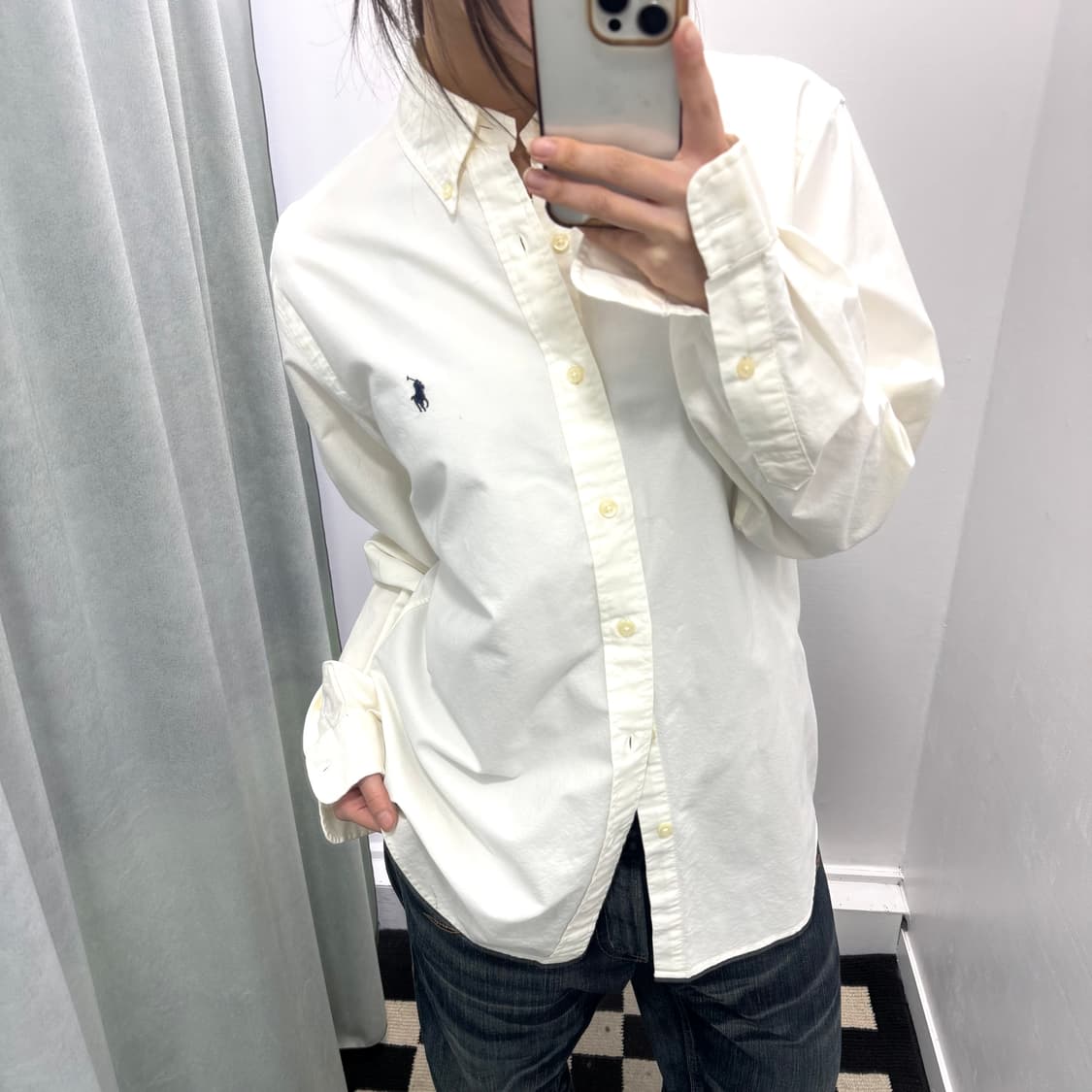 폴로 화이트 클래식핏 셔츠 상품이미지1