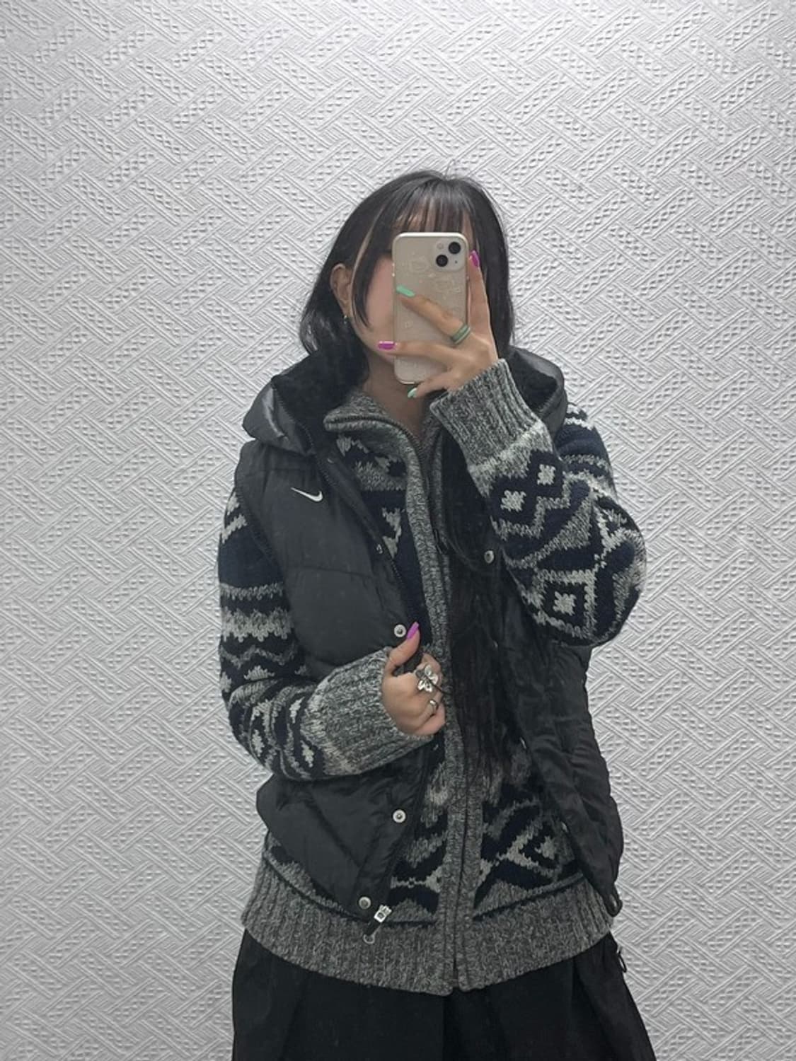 나이키 올드스쿨 더블넥 슬림핏 패딩 조끼 M C07258 상품이미지2