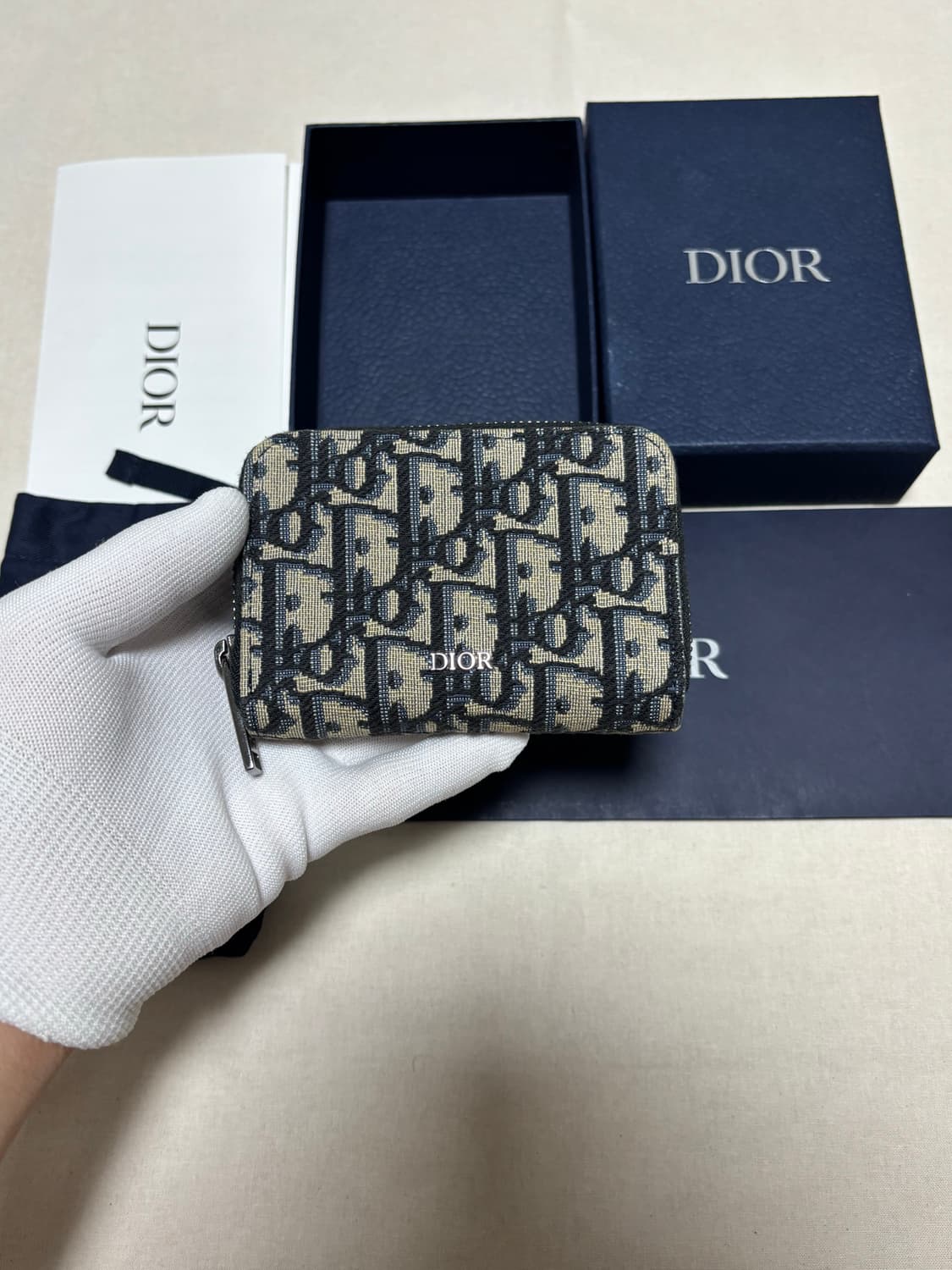 [새상품급] 디올 오블리크 지퍼돌이 반지갑  상품이미지2