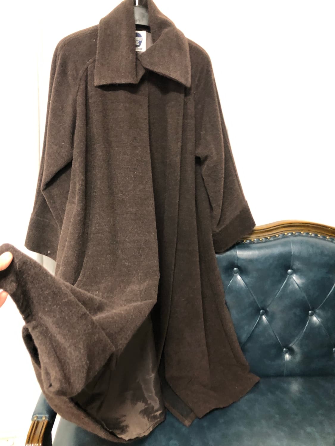 히로코비스 울100  딥브라운 롱코트 상품이미지7