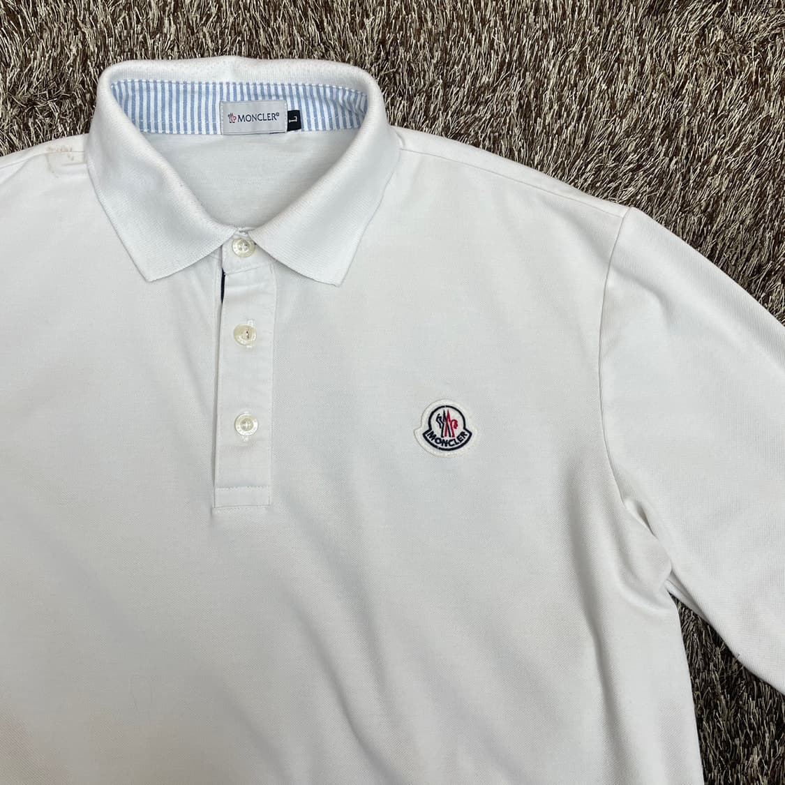 몽클레어 Moncler 화이트 긴팔 카라티 L 상품이미지6