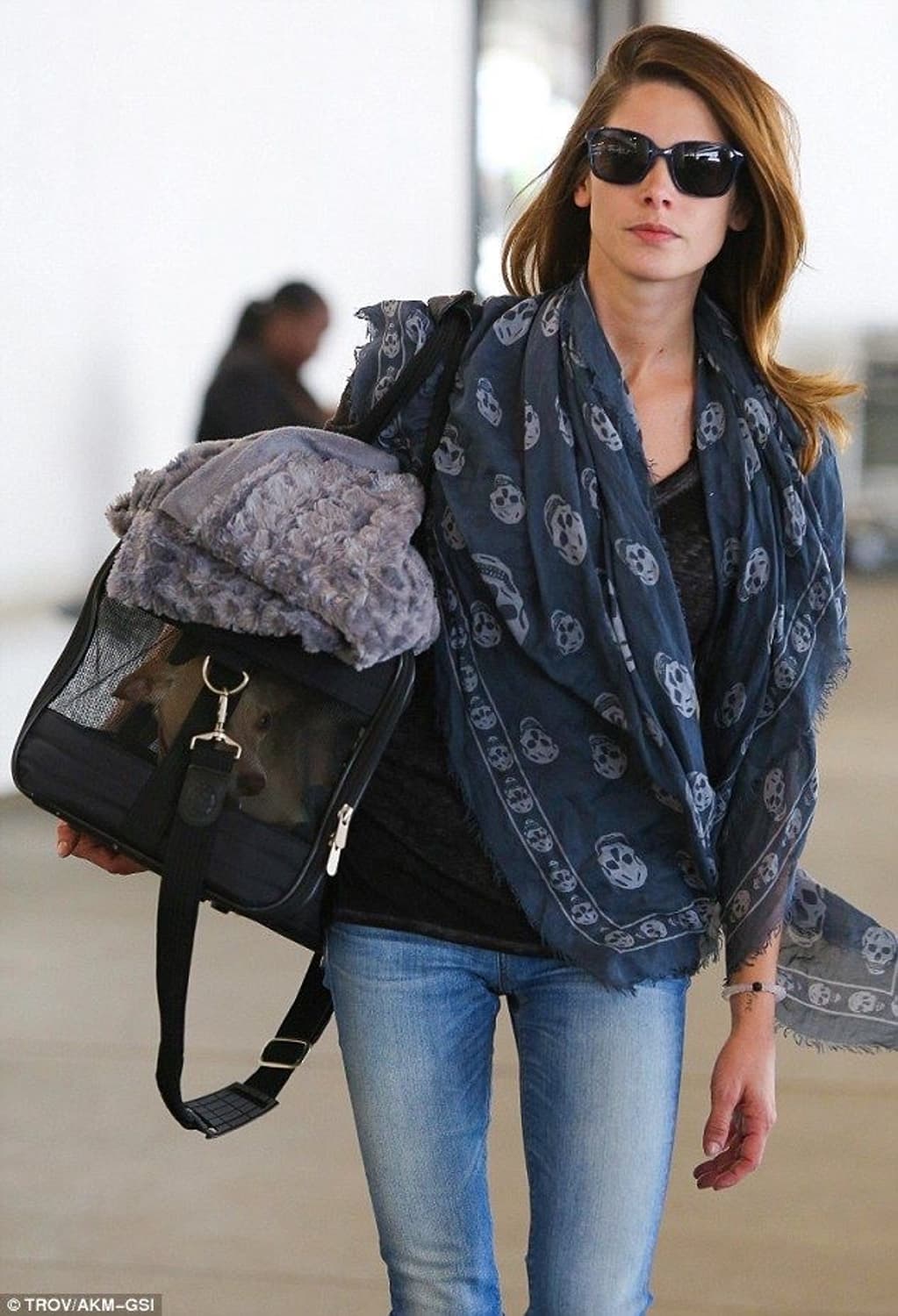 ALEXANDER MCQUEEN Skull Print Scarf 상품이미지5