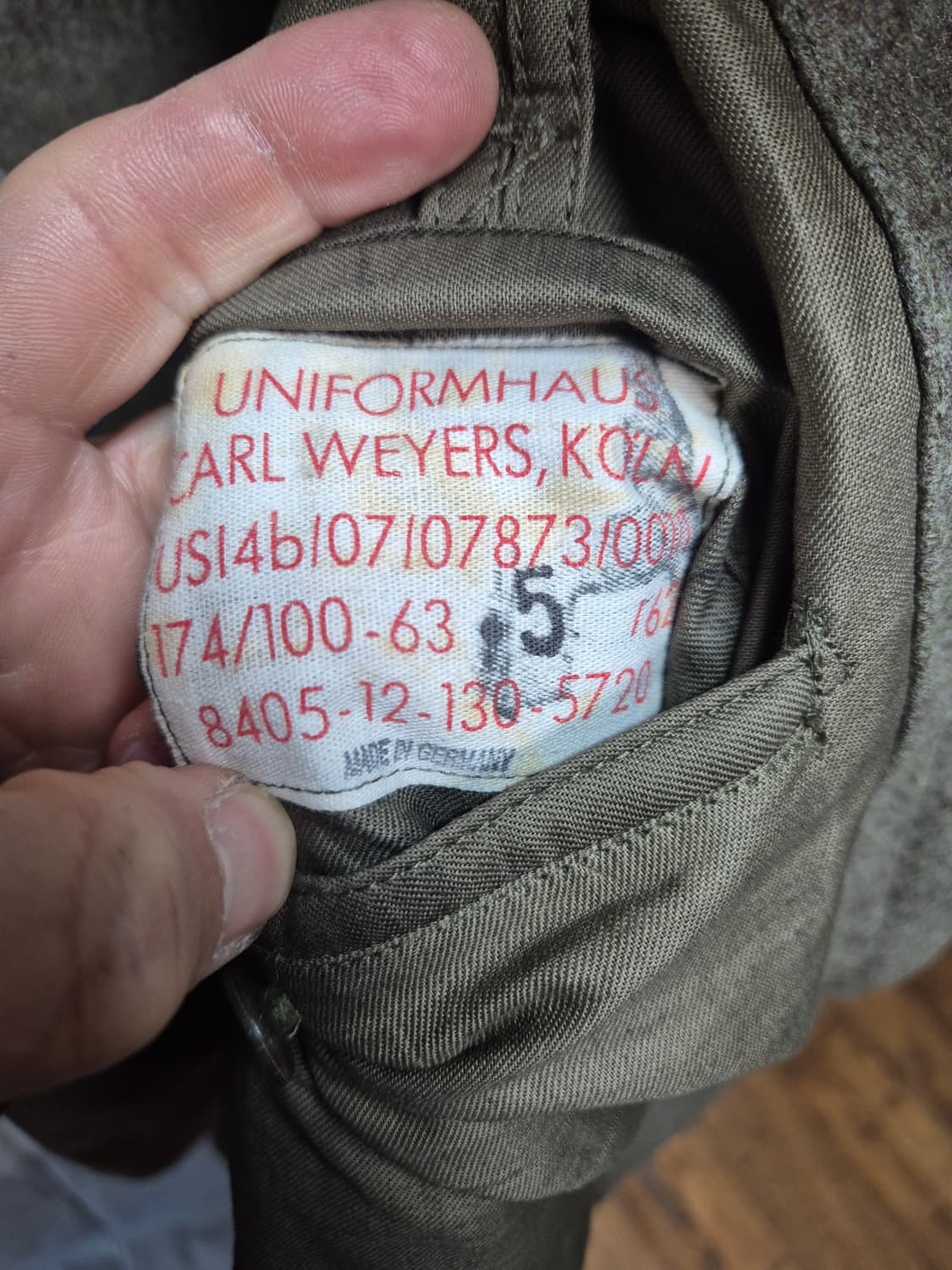 독일군 모직 자켓 상품이미지5