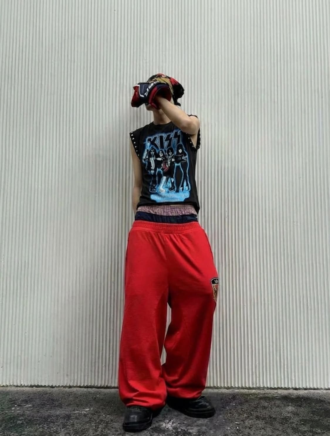 LAZER HEAVEN / KISS 락밴드 프린트 스터드 민소매 티셔츠 상품이미지2