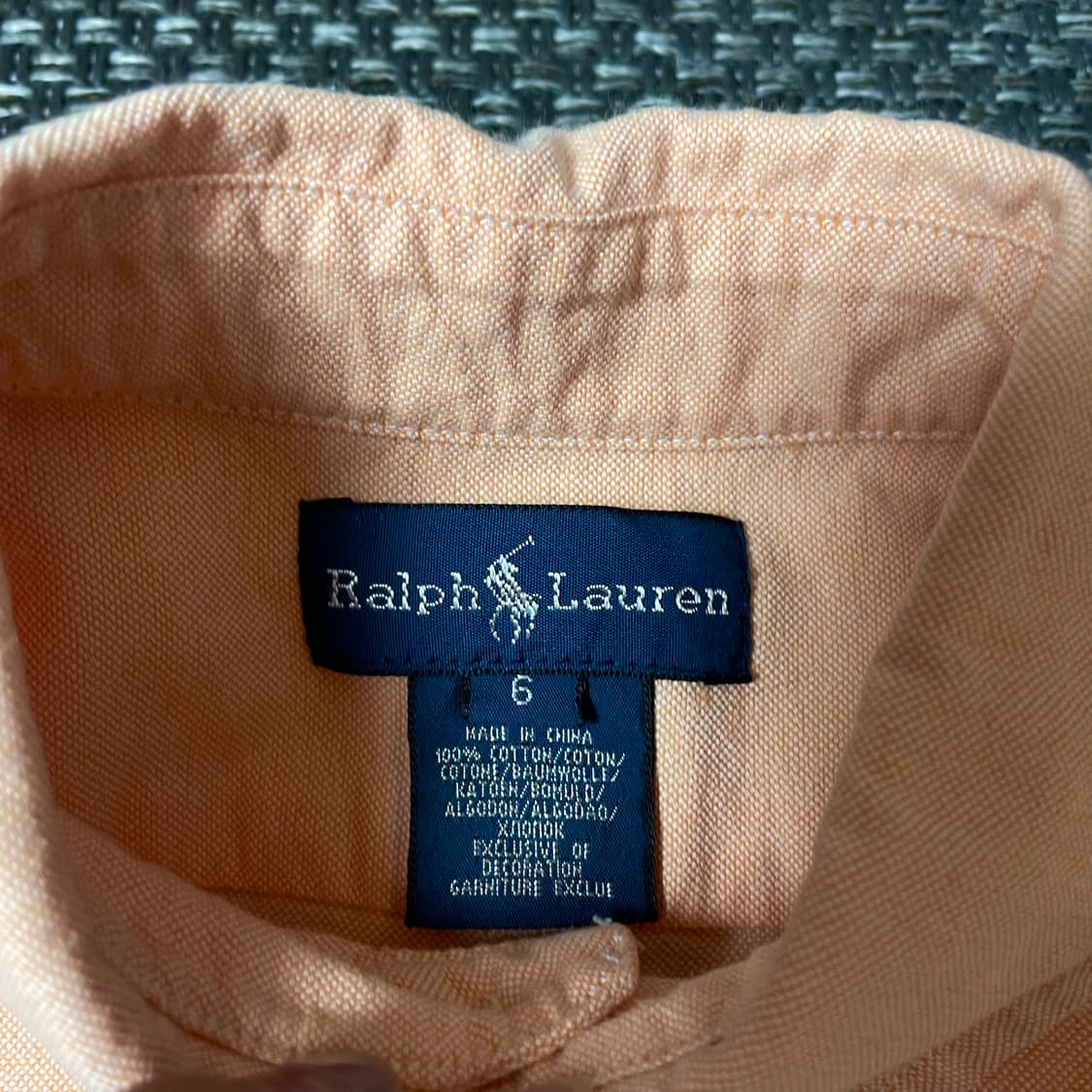 폴로랄프로렌 키즈 코랄살구 옥스포드 긴팔 셔츠 6 상품이미지4