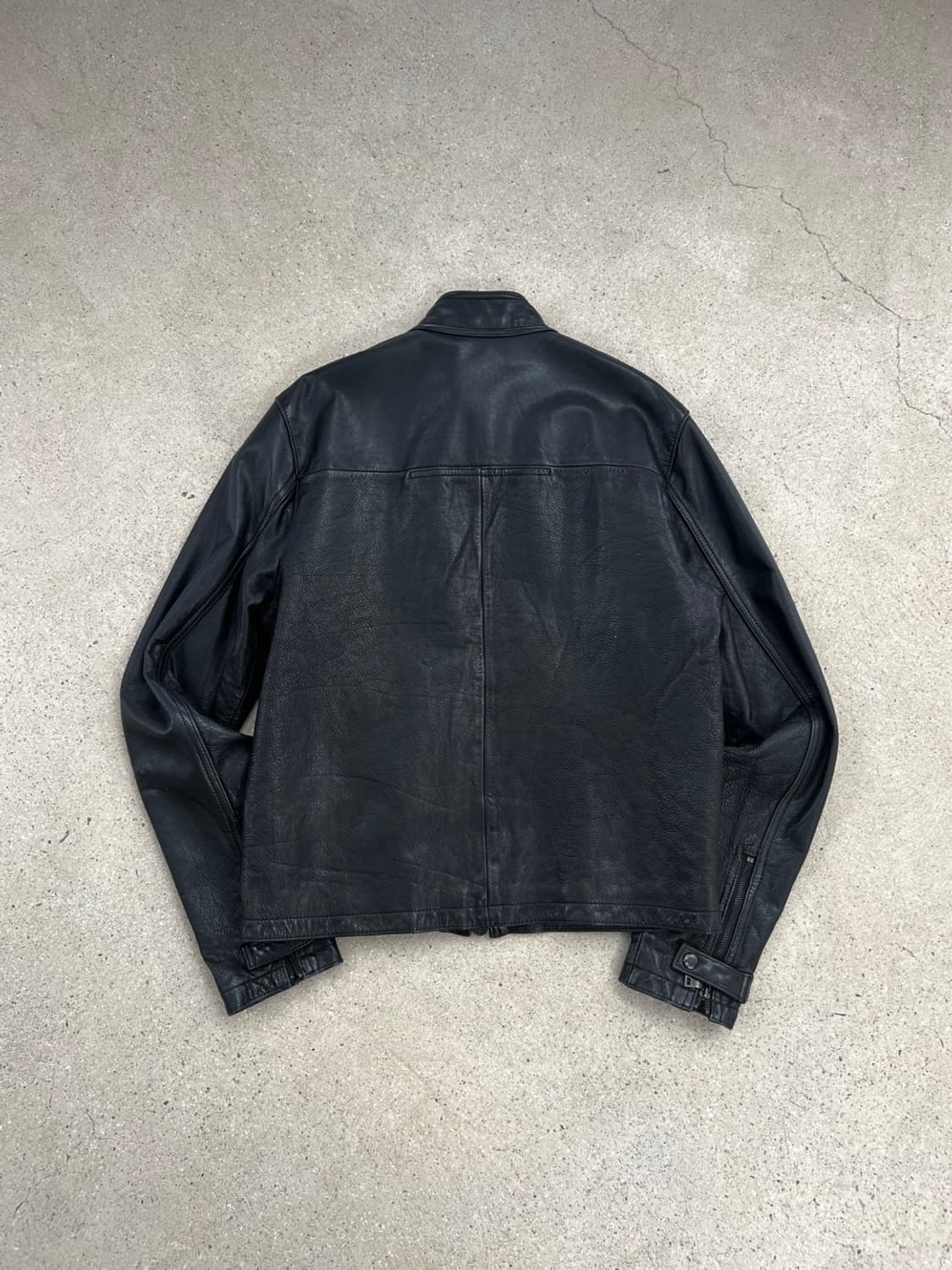 케네스콜 카우 레더 하이넥 자켓 상품이미지5