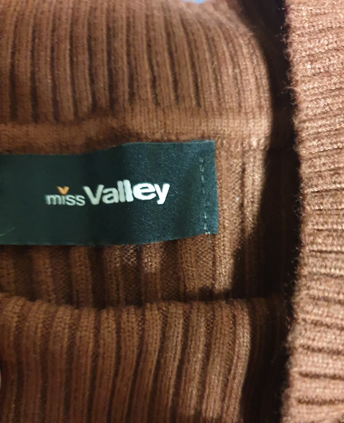 미스벨리 골지 롱원피스 브라운 (S) 상품이미지3