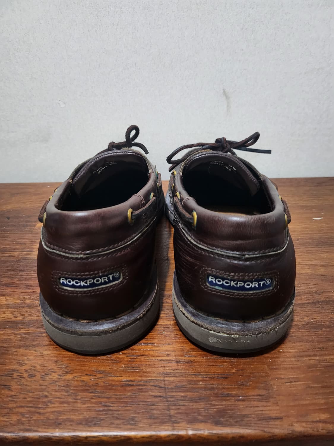 락포트 가죽 브라운 보트화 로퍼 구두 상품이미지4