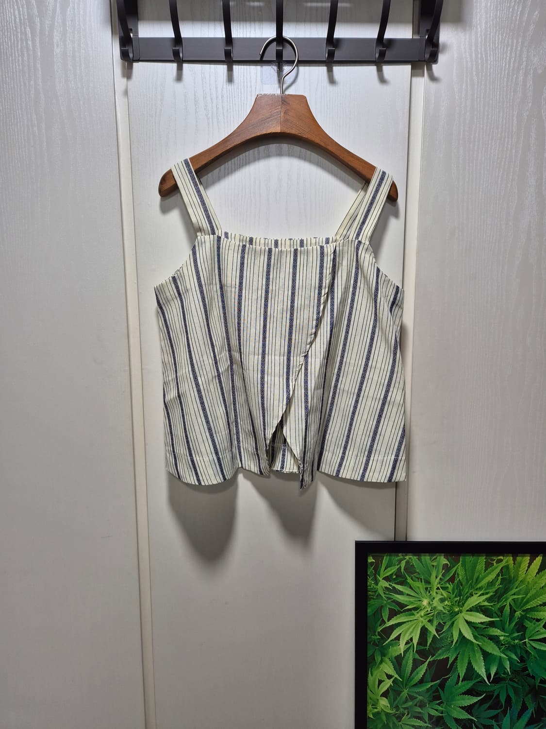 (세일)(새상품)스트라이프 끈나시 스커트 투피스 세트 상품이미지3