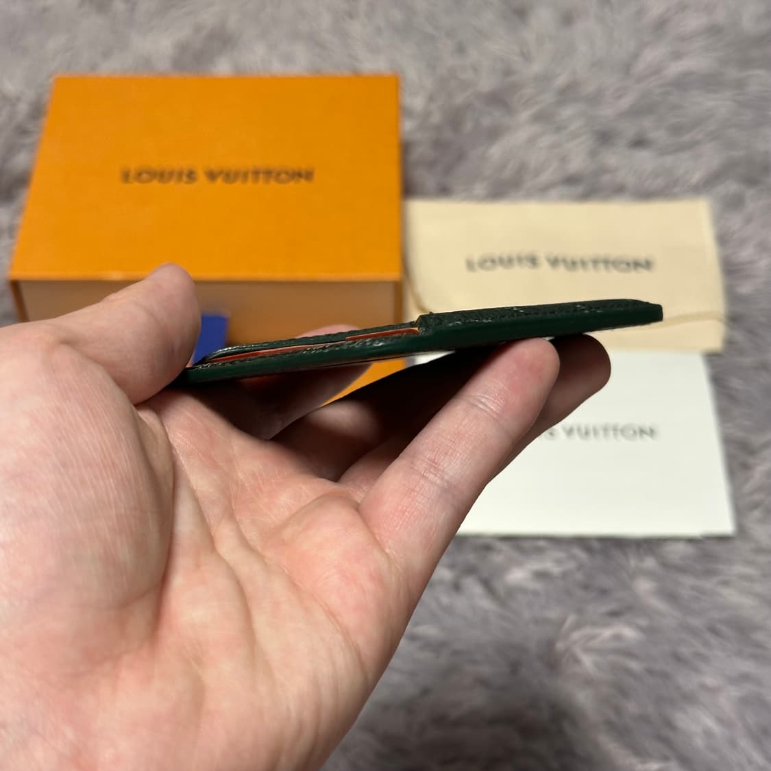 [풀구성] 루이비통 이클립스 헤리티지 맥세이프 마그네틱 카드지갑 그린 상품이미지8