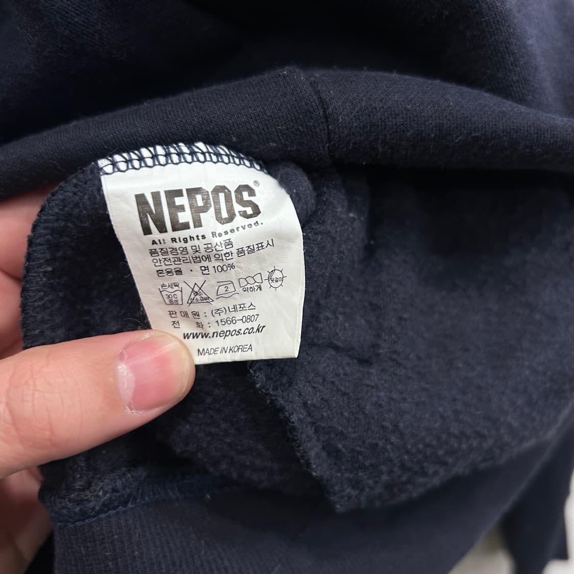 두산베어스 팀로고 코튼 기모 후드티 상품이미지4