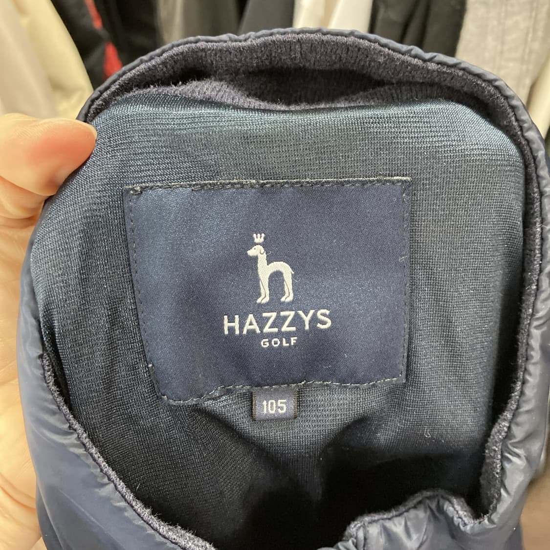 헤지스 남성방풍니트집업자켓 네이비 105 상품이미지4