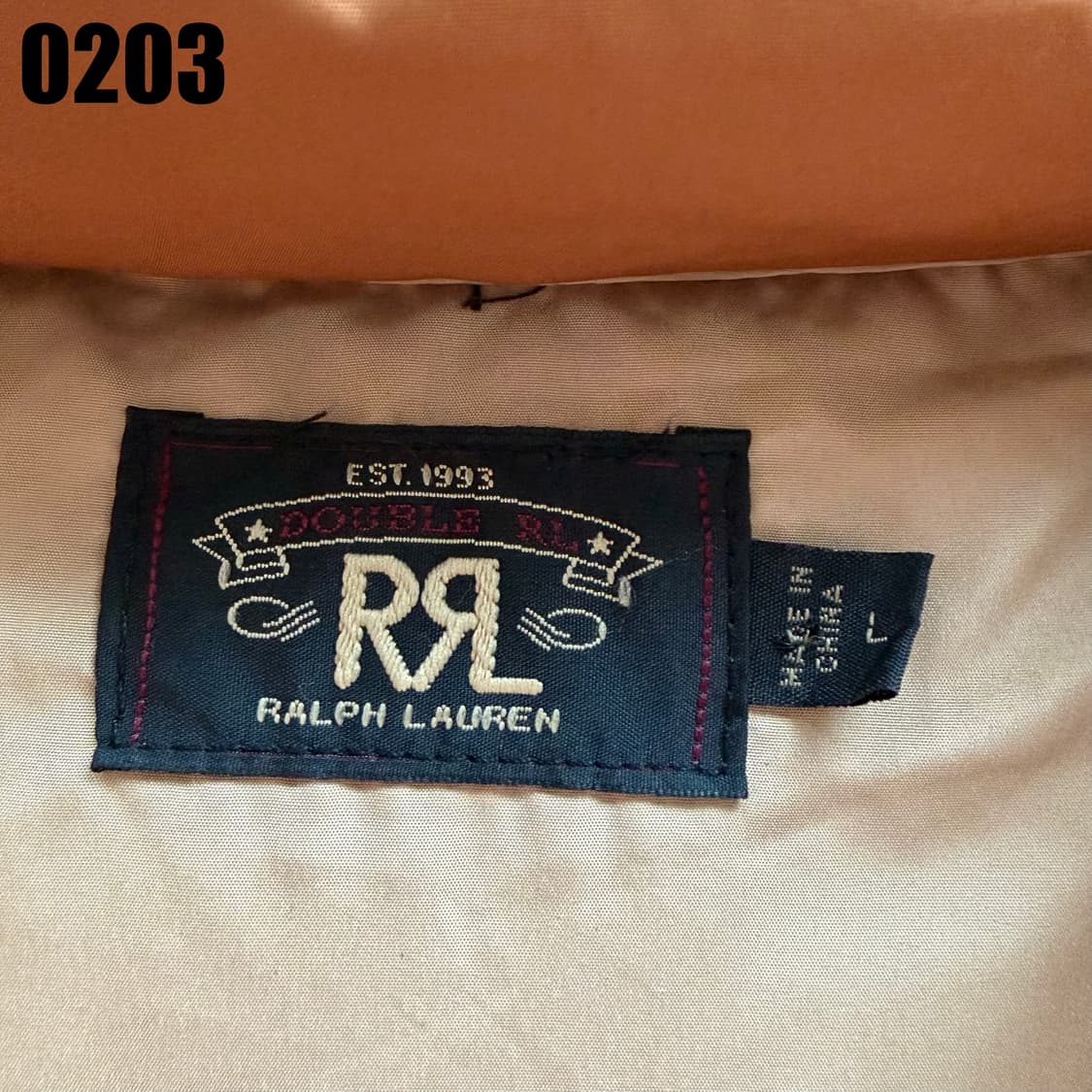 RRL 폴로 더블알엘 오렌지 패딩 점퍼 L 0203 상품이미지5