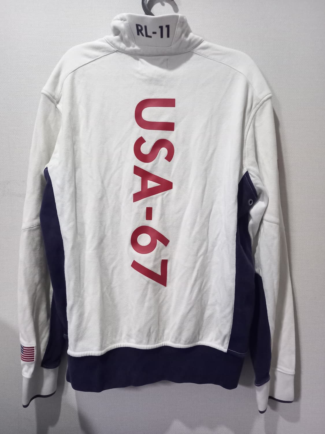 폴로 POLO 빅포니 USA 성조기 레이싱 집업 자켓 95/M 상품이미지4