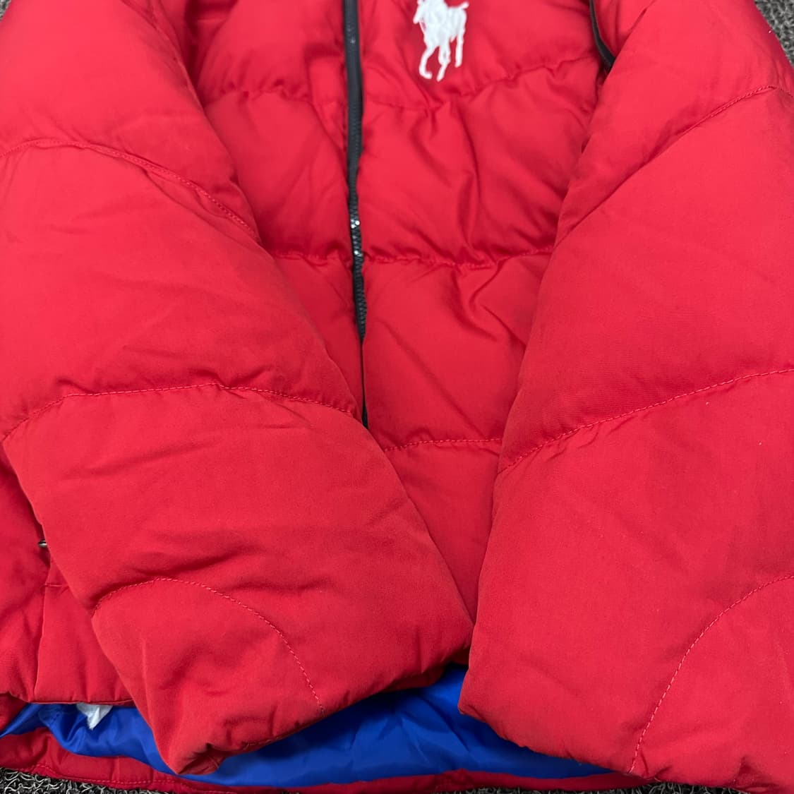 POLO 폴로 랄프로렌 빅포니 여성 다운 패딩 레드 XL 상품이미지4