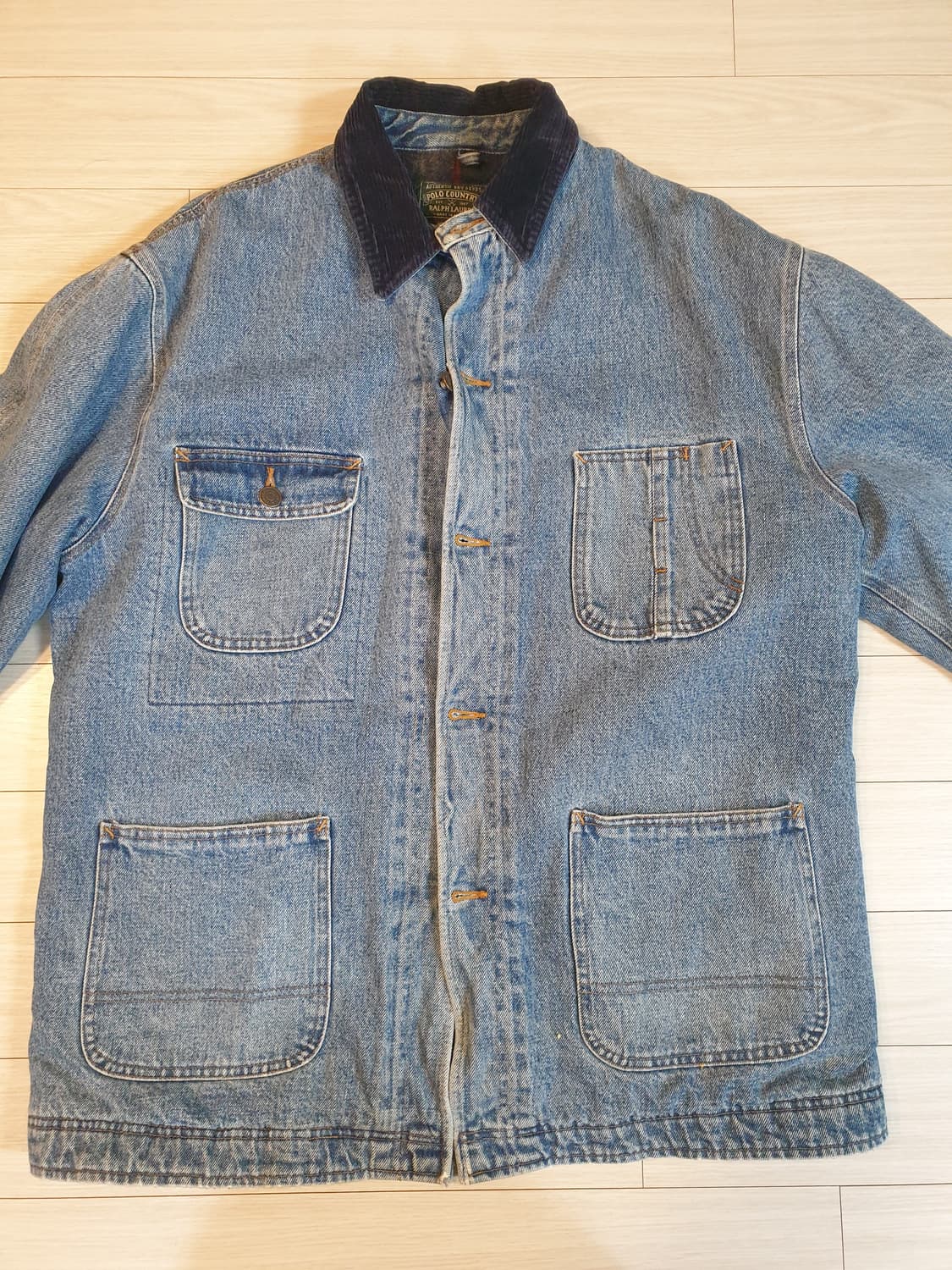 90s 폴로 컨트리 데님 초어자켓 M 상품이미지5