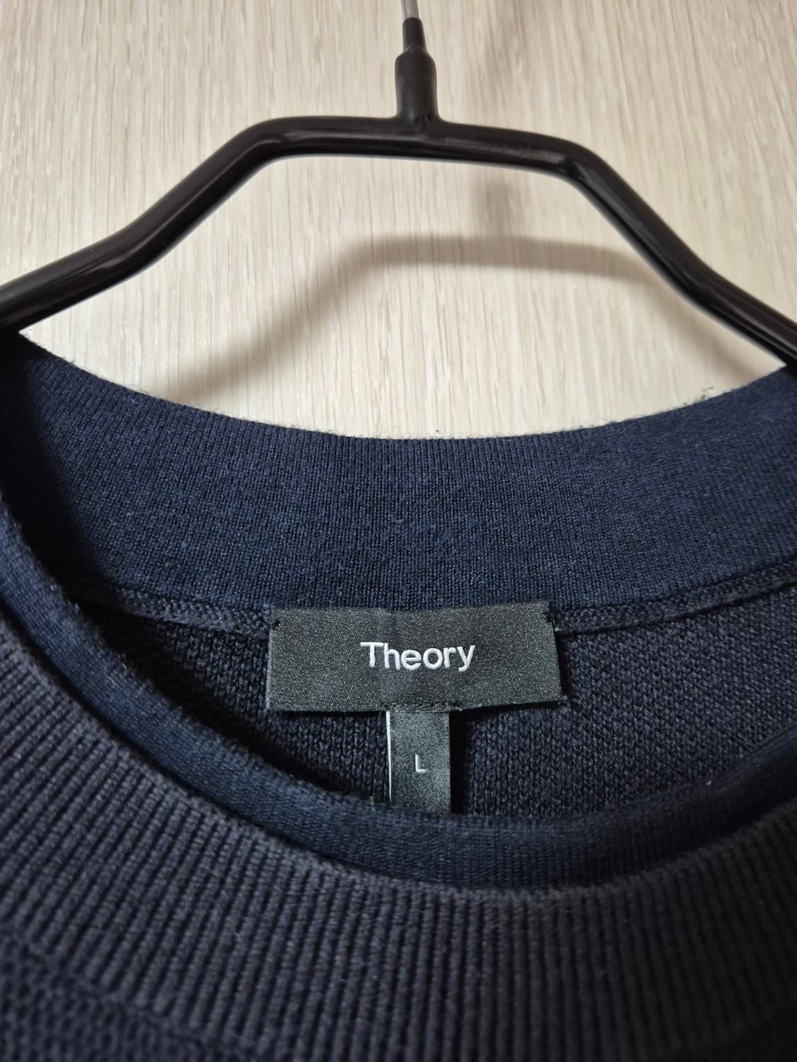 띠어리 이중라운드 니트 남성 라지 코튼니트 상품이미지3