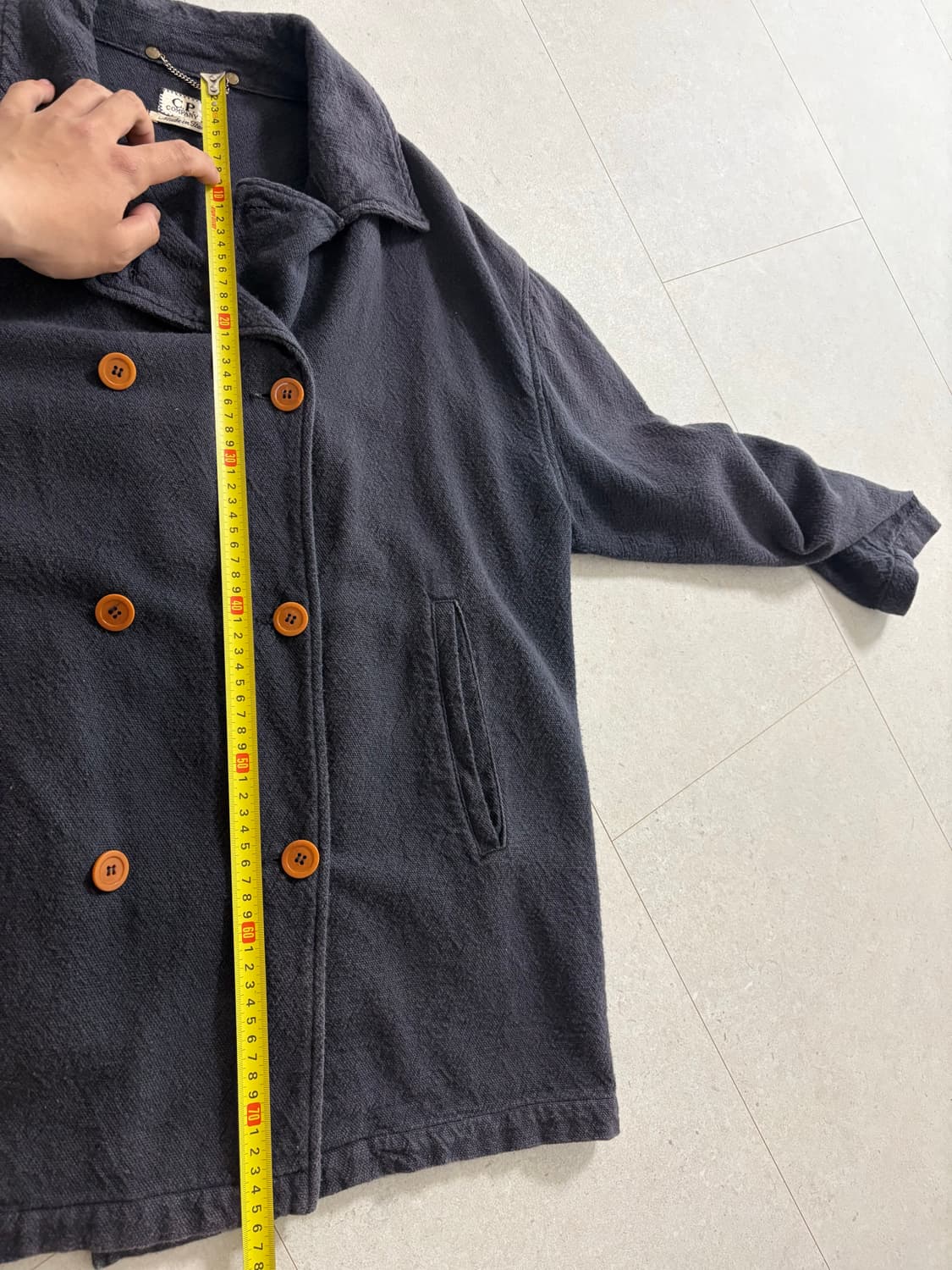 90s CP Company 더블 브레스티드 피코트 네이비 상품이미지5