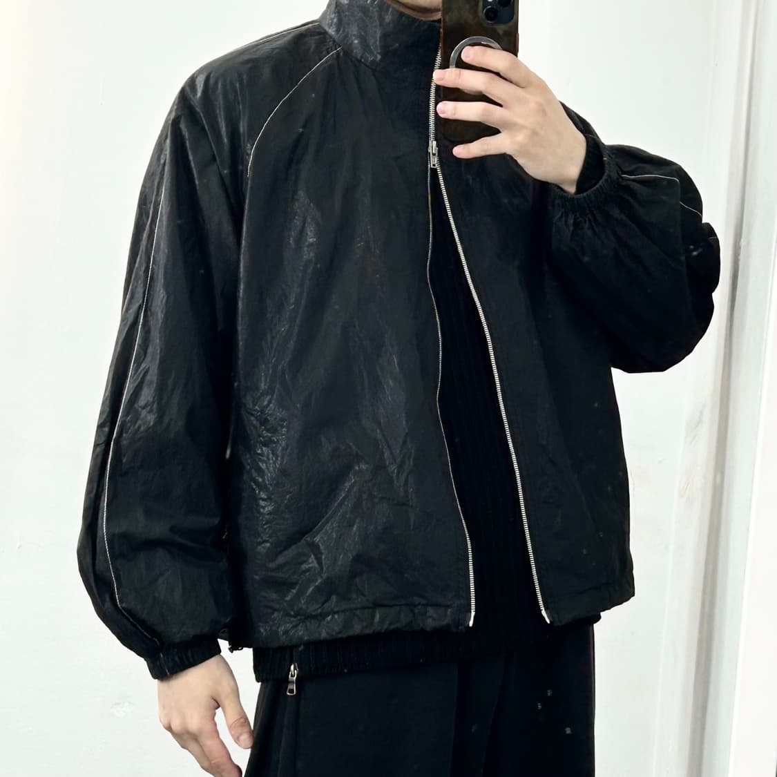 마뗑킴 백로고 나일론 바람막이 자켓 상품이미지4