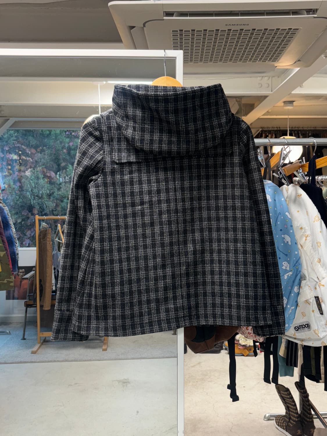 Factotum 체크 더플 코트 상품이미지2