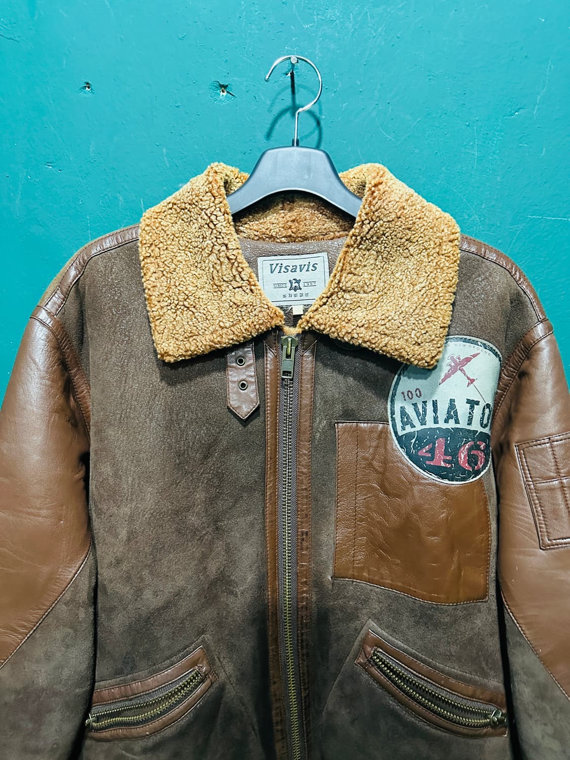 B-3 양가죽 무스탕 브라운 100사이즈 상품이미지3