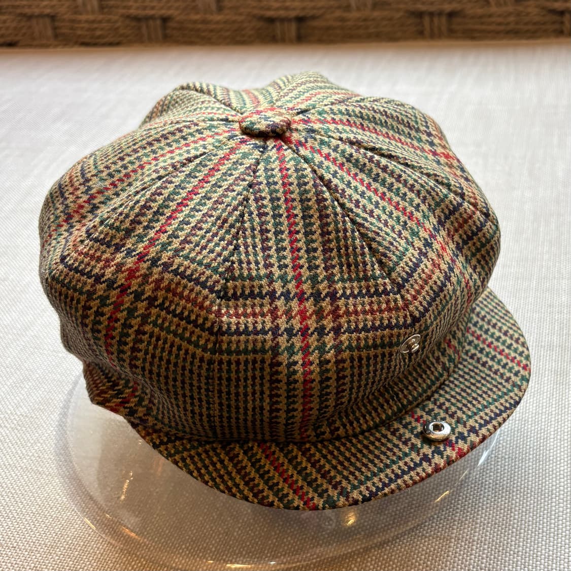 영국 Barbour 울 트위드 체크 뉴스보이 캡 상품이미지2