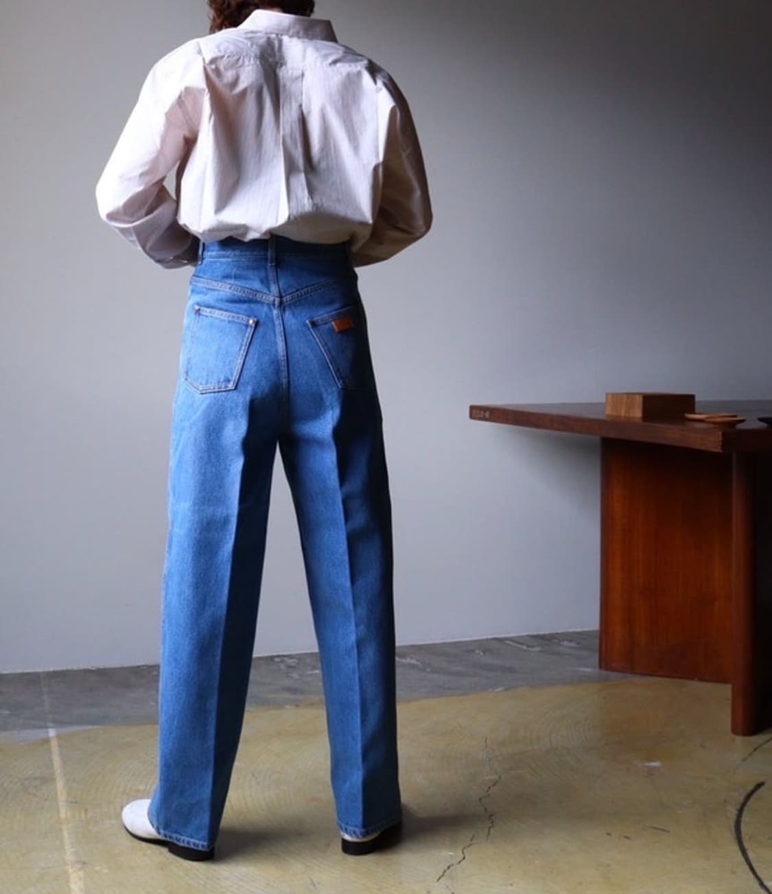 Cristaseya 크리스타세야 블리치드 하이웨스트 데님 청바지 상품이미지2