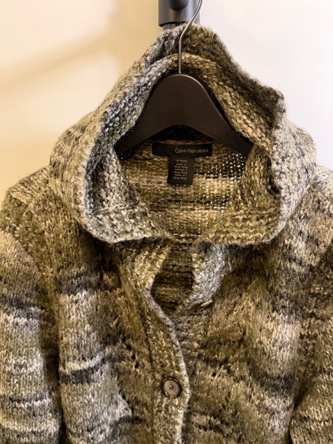 켈빈클라인 니트 버튼 후드 자켓 상품이미지4
