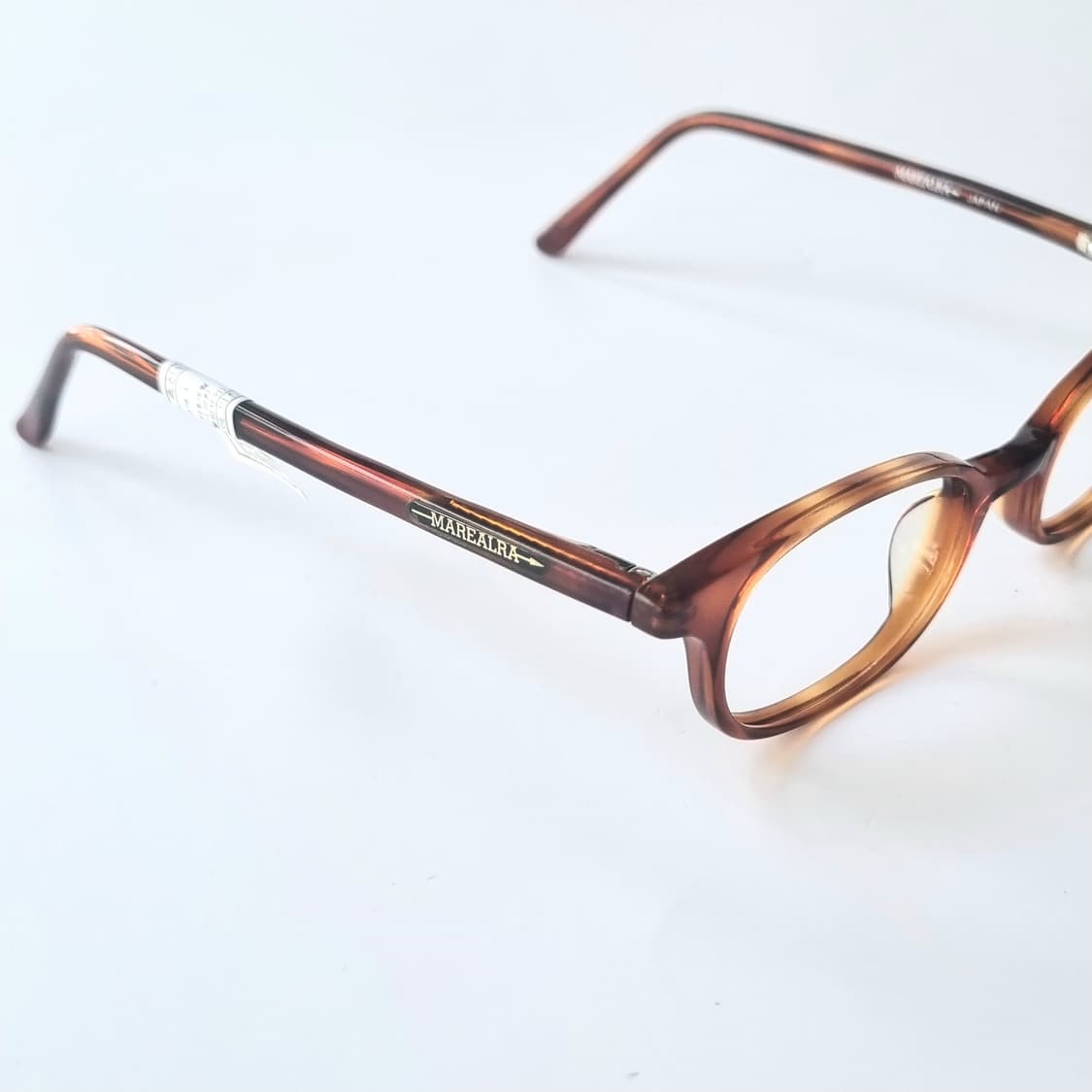 데드스탁 JAPAN 메이드 브라운 오벌 뿔테 안경테 786 상품이미지8