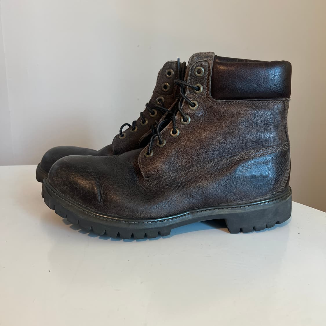 팀버랜드 6인치 다크브라운 풀 그레인 레더 프리미엄 부츠 상품이미지2