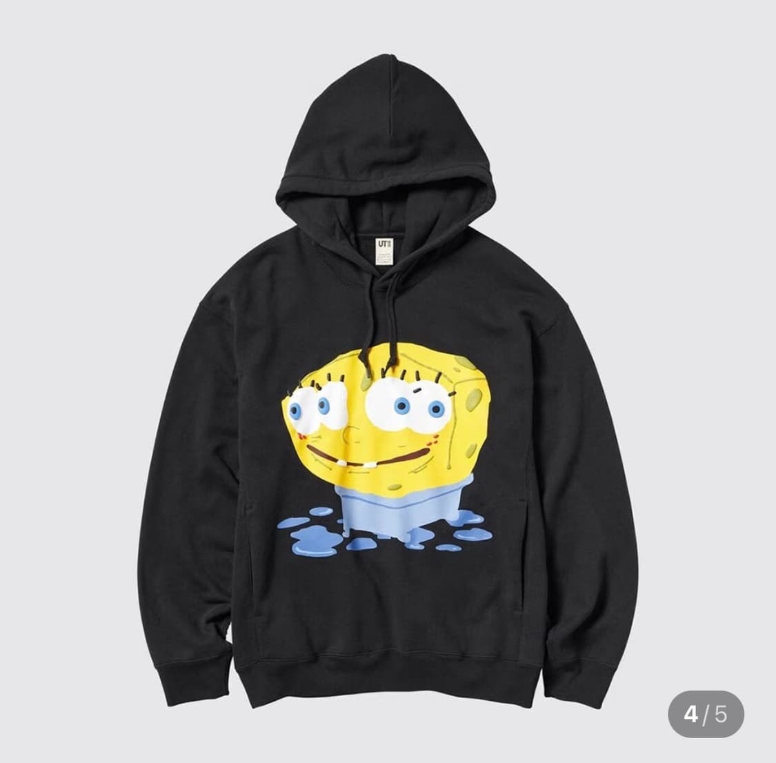 유니클로 UT 스폰지밥 후드티 블랙 상품이미지1