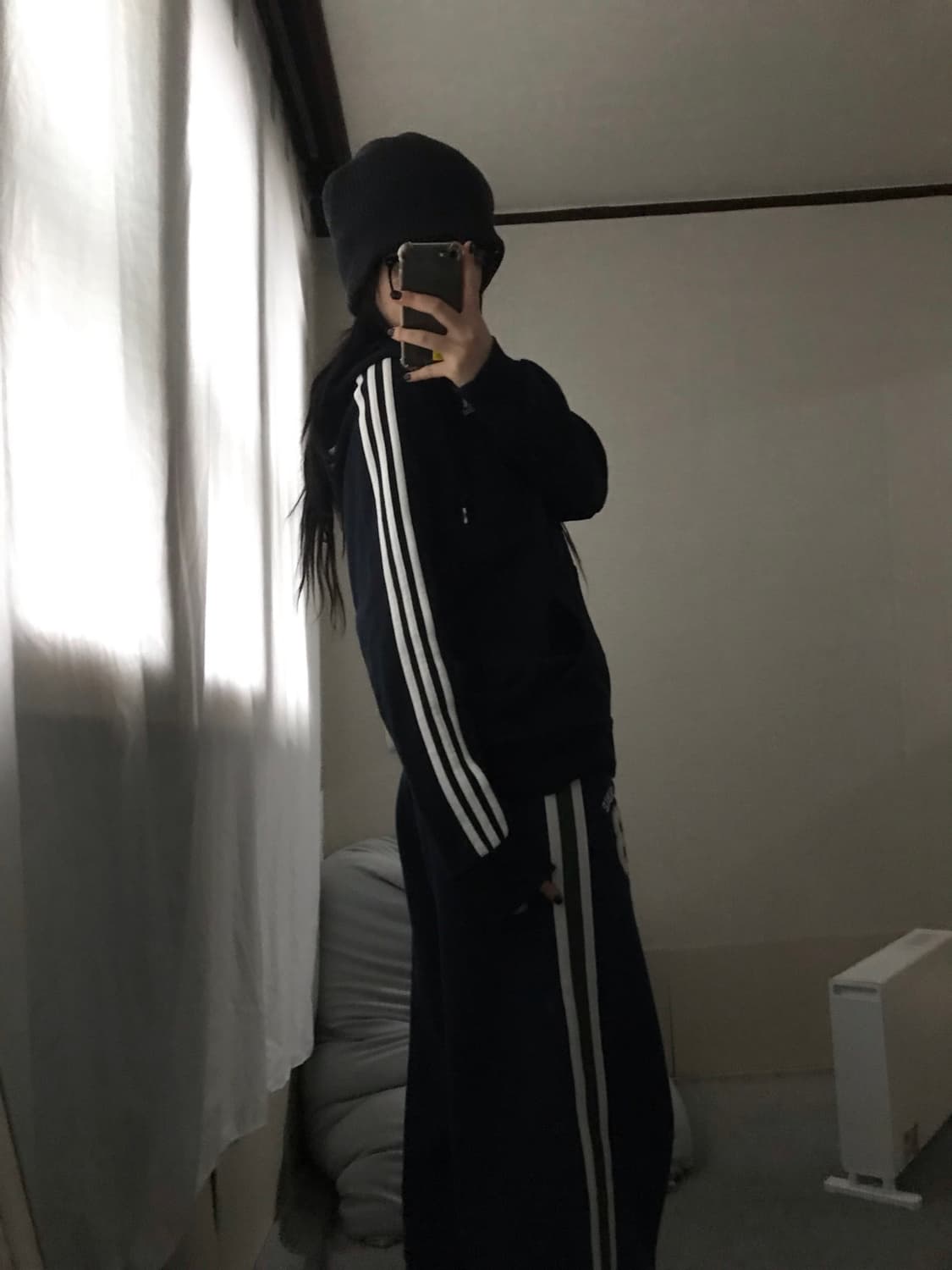 아디다스 블랙 삼선 후드집업 상품이미지3