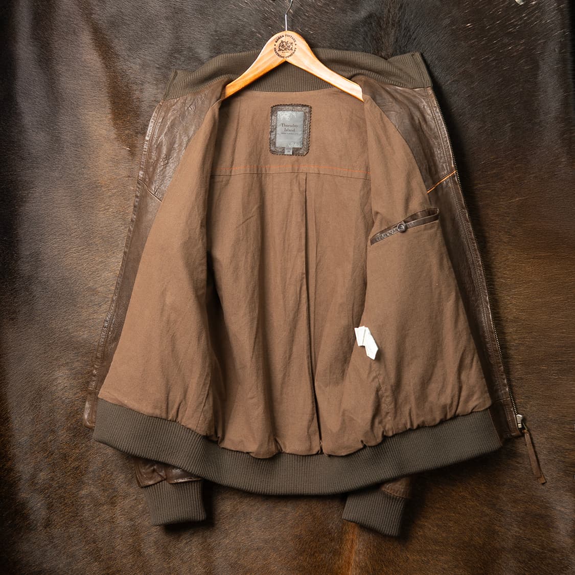 [100] 00s 써스데이아일랜드 램스킨 레더자켓 브라운  상품이미지8