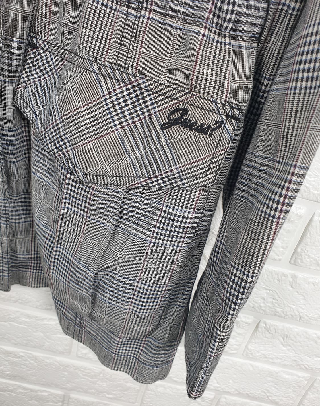 [55]게스 체크 야상 자켓 상품이미지6