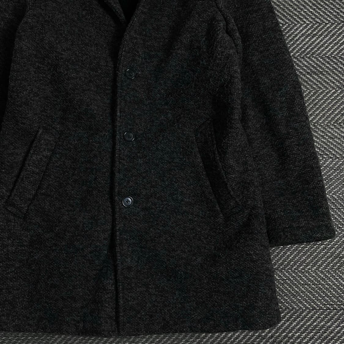빈티지 트위드 오버핏 싱글 발마칸 코트y 3683 상품이미지3