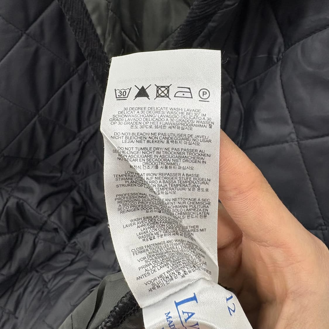 라벤햄 블랙 퀼팅 후드 코트 여/M 상품이미지10