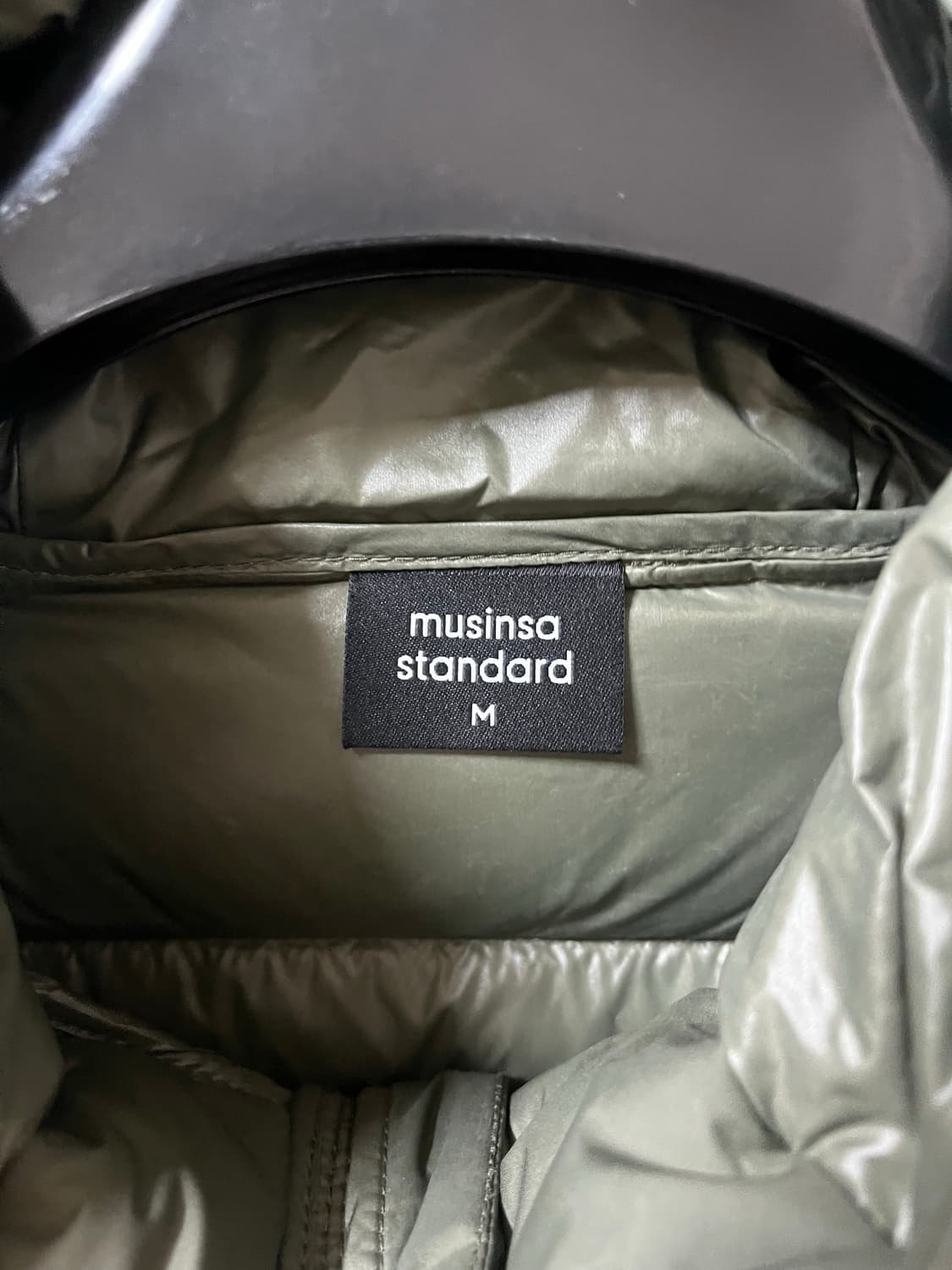 무신사 스탠다드 시티 레저 후드 라이트 다운 자켓 카키 m 상품이미지3