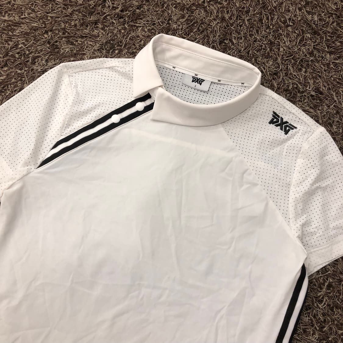 S PXG 여성 사선 버튼 티셔츠 상품이미지2