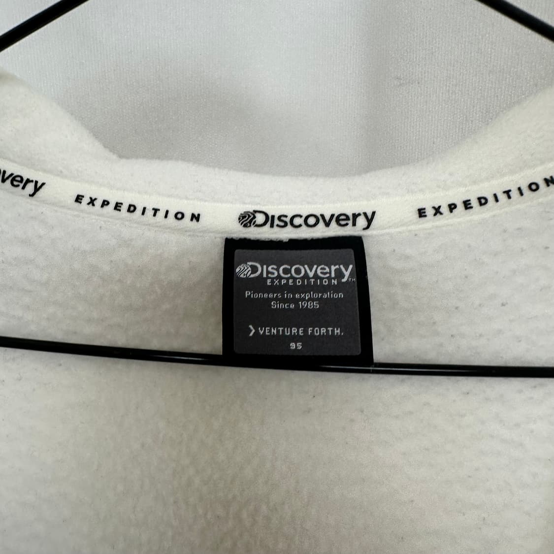 디스커버리 남자 기모 후드 집업 자켓 화이트 95 상품이미지6