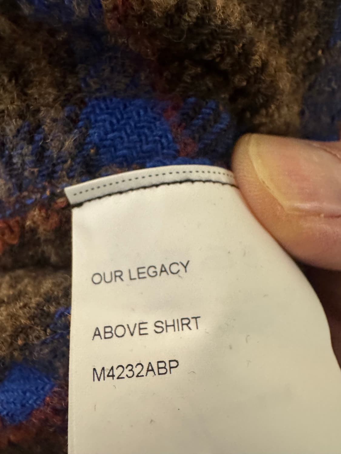 Our legacy 아워레가시 어보브 셔츠 브라운 판코우 체크 상품이미지5