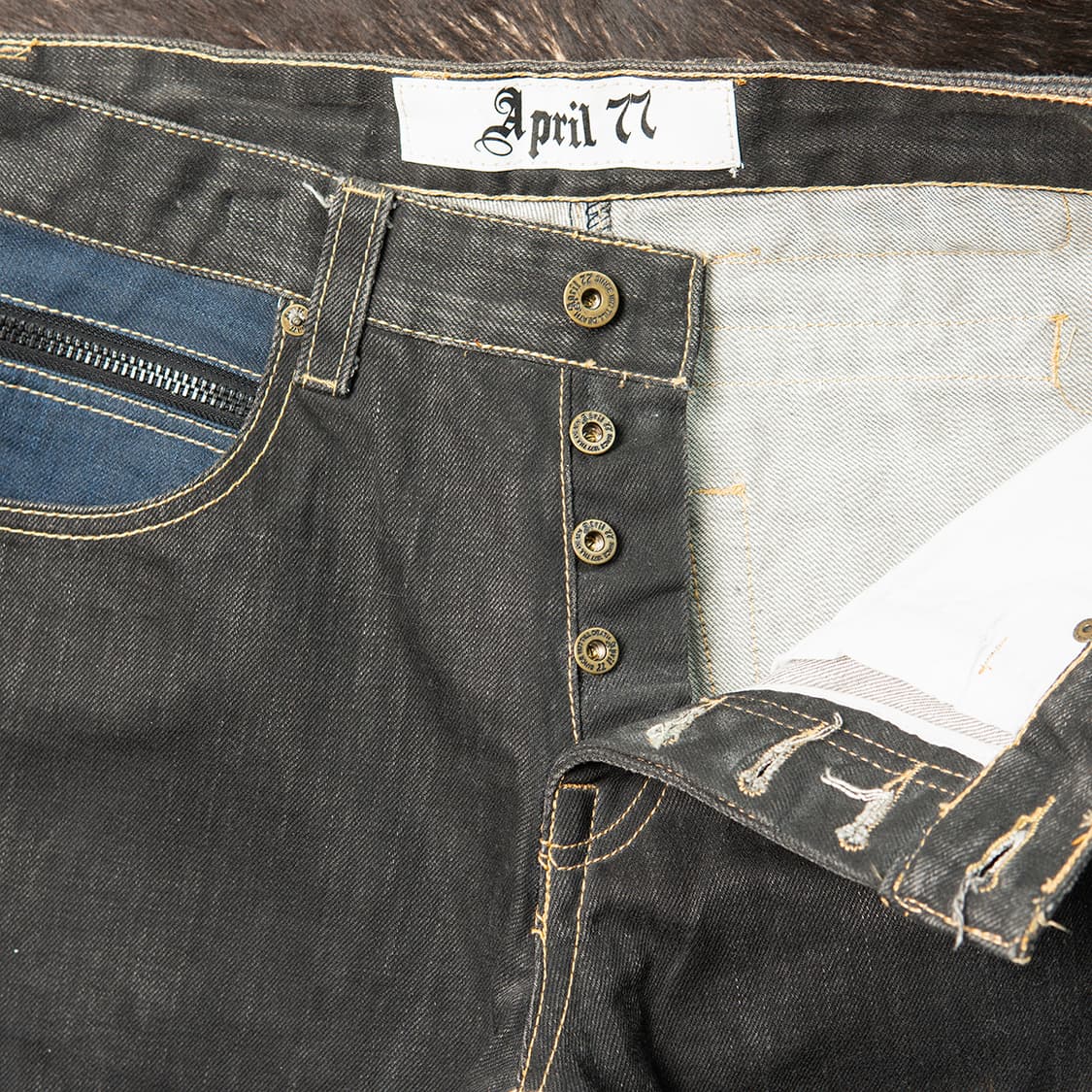 [30] 00s~ 에이프릴 77 x 나노 유니버스 지퍼 디테일 데님팬츠  상품이미지6