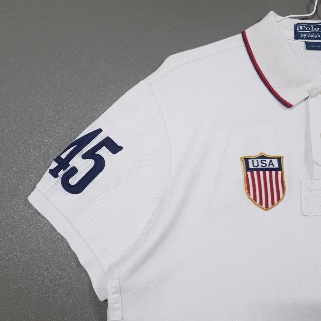 L) 폴로 랄프로렌 USA 빅포니 치프키프 반팔 카라티 피케 셔츠 화이트 상품이미지3