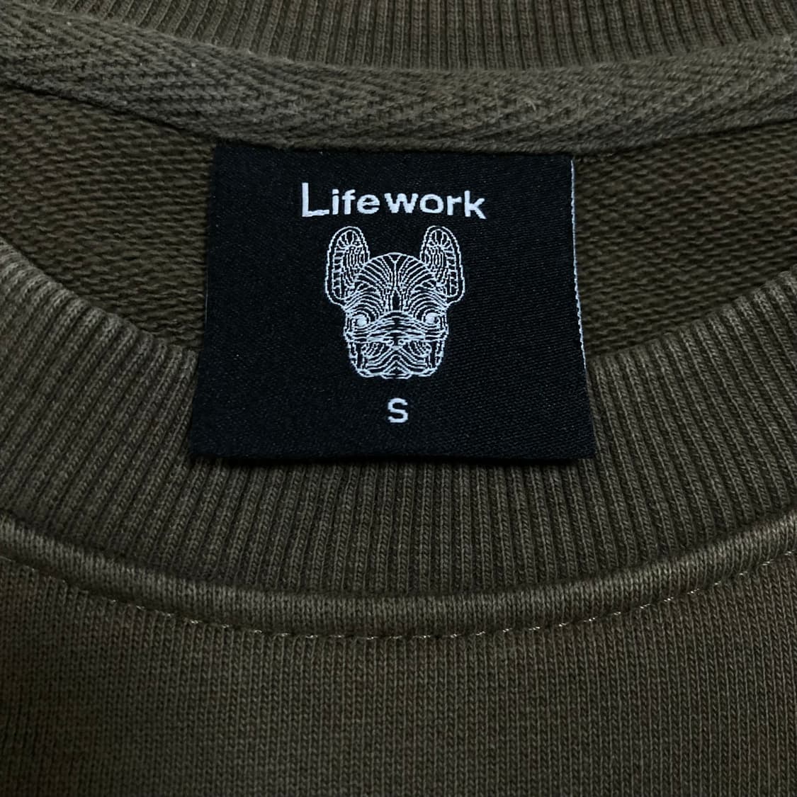 라이프워크 라독 빅로고 카키 맨투맨 상품이미지3