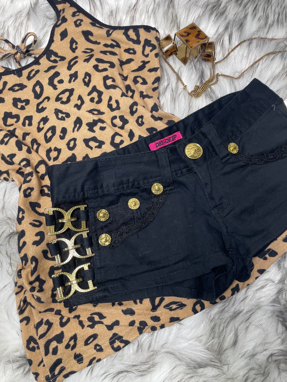 DIGDEEP 디그딥 사이드 골드링 로우라이즈 팬츠 상품이미지2