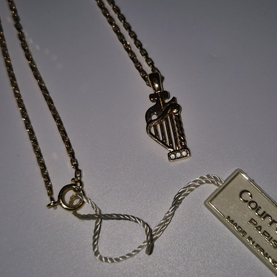 90s 꾸레쥬 로고 하프 뮤직 목걸이 상품이미지10