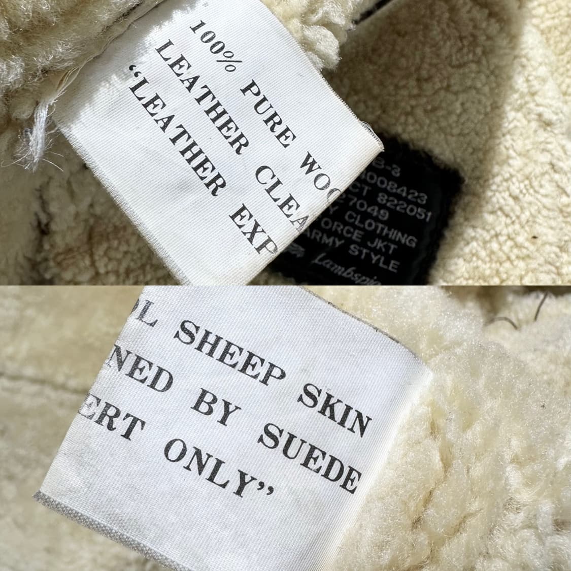 Lambspia B-3 램스킨 시어링 무스탕 봄버 자켓 상품이미지10