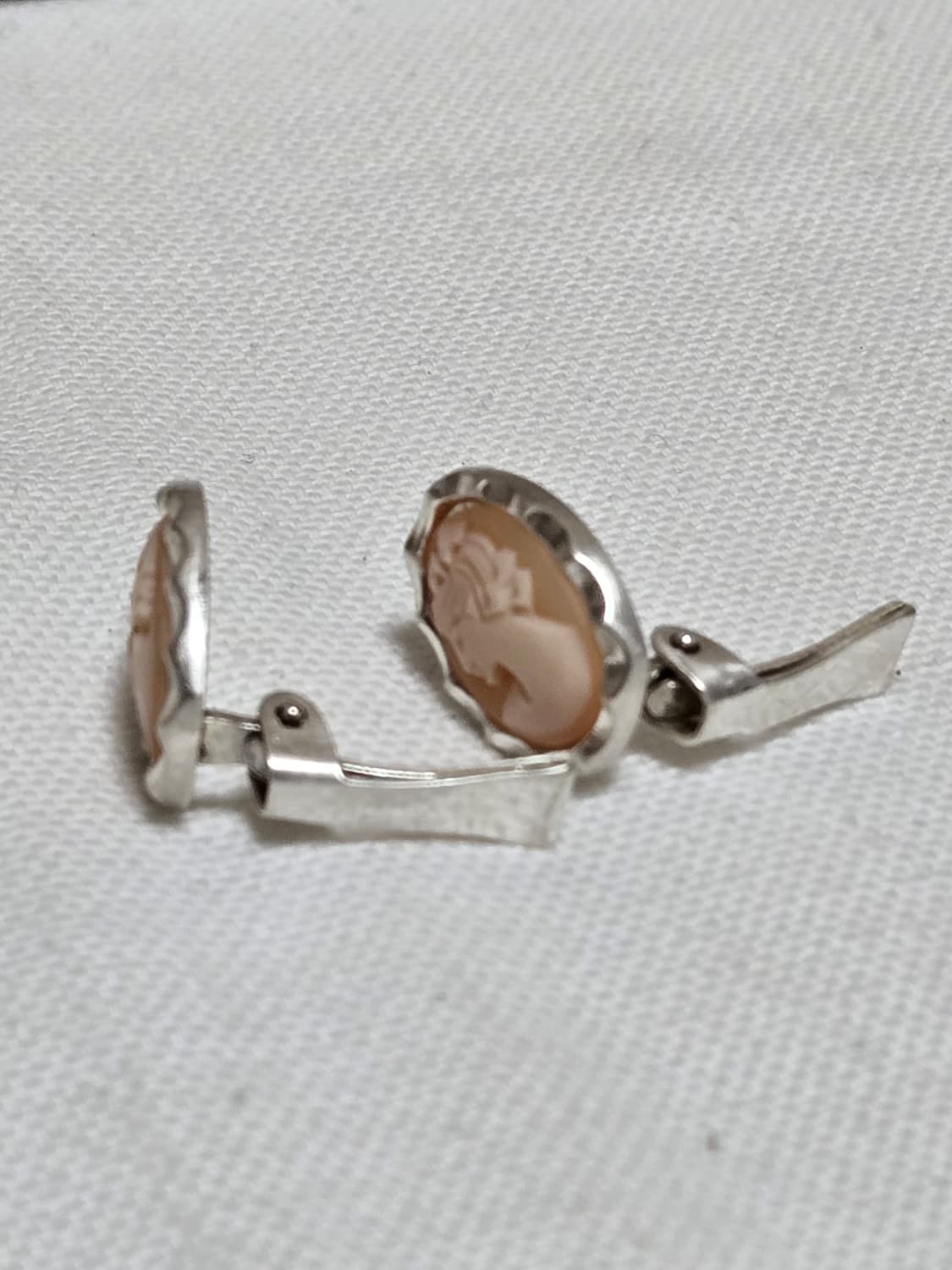 리얼 쉘카메오  실버 925 엔틱 클립형 귀걸이 상품이미지5