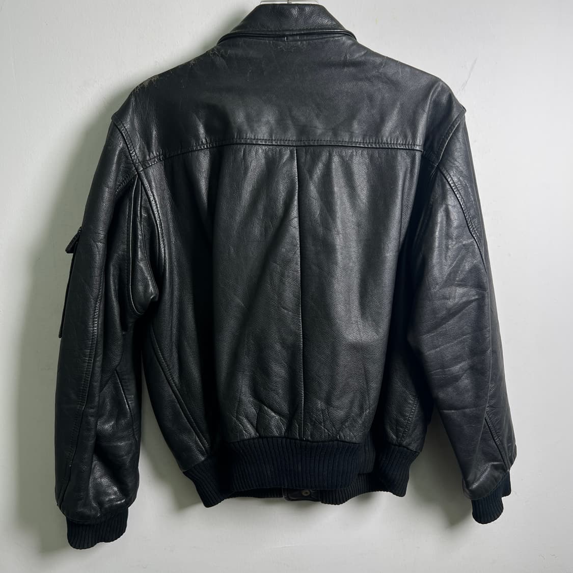 VTG 빈티지 블랙 A-2 플라이트 가죽 자켓 상품이미지5